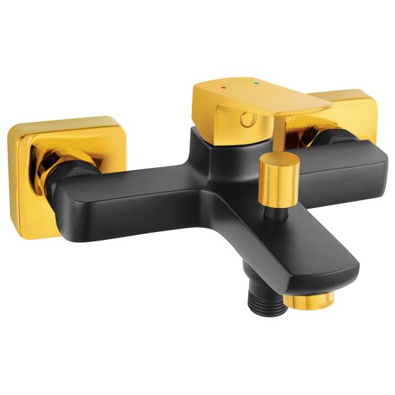 СТЕНЕН СМЕСИТЕЛ ЗА ВАНА/ДУШ <br> ВИТО BLACK GOLD BVI1VLBLG, Черен мат/Злато