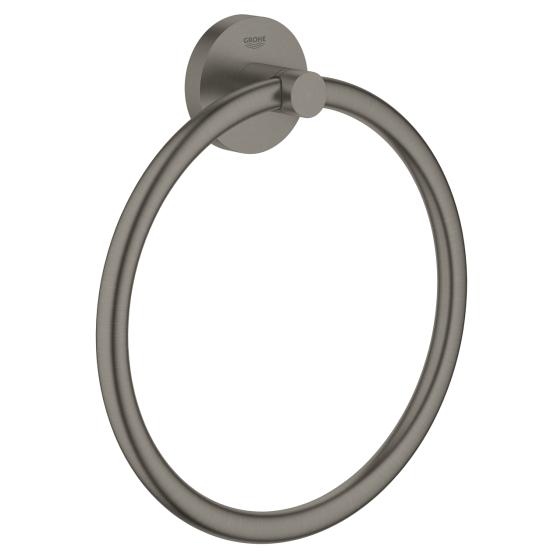 ЗАКАЧАЛКА ЗА КЪРПИ - РИНГ <Br> ЕСЕНШЪЛС 40365AL1 <Br> BRUSHED HARD GRAPHITE
