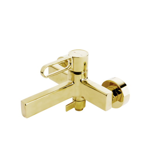 СТЕНЕН СМЕСИТЕЛ ЗА ВАНА/ДУШ <br> ЗАФИРО FD1-ZFR-1-55 злато